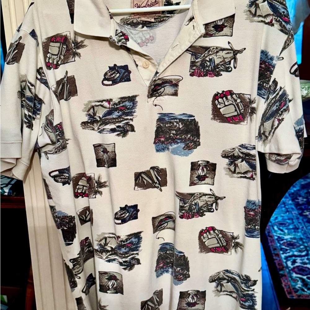 Vintage Graphic Polo Shirt